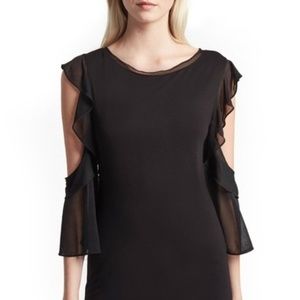 French Connection Ruffle Mix Jersey Dress